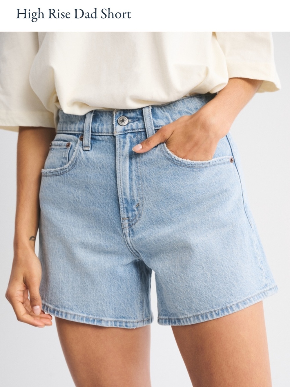 Abercrombie Curve Love High-Rise Dad Shorts